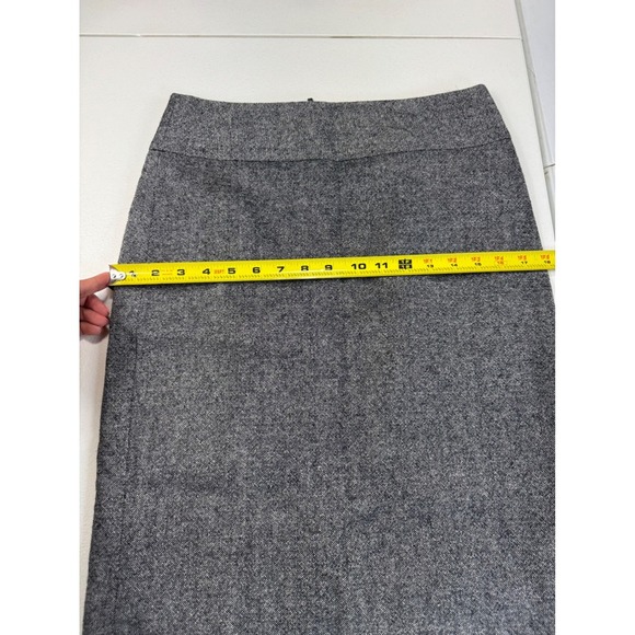 Banana Republic Tweed Wool Blend Lined Pencil Zip Skirt Gray Womens Size 4 - Picture 5 of 8